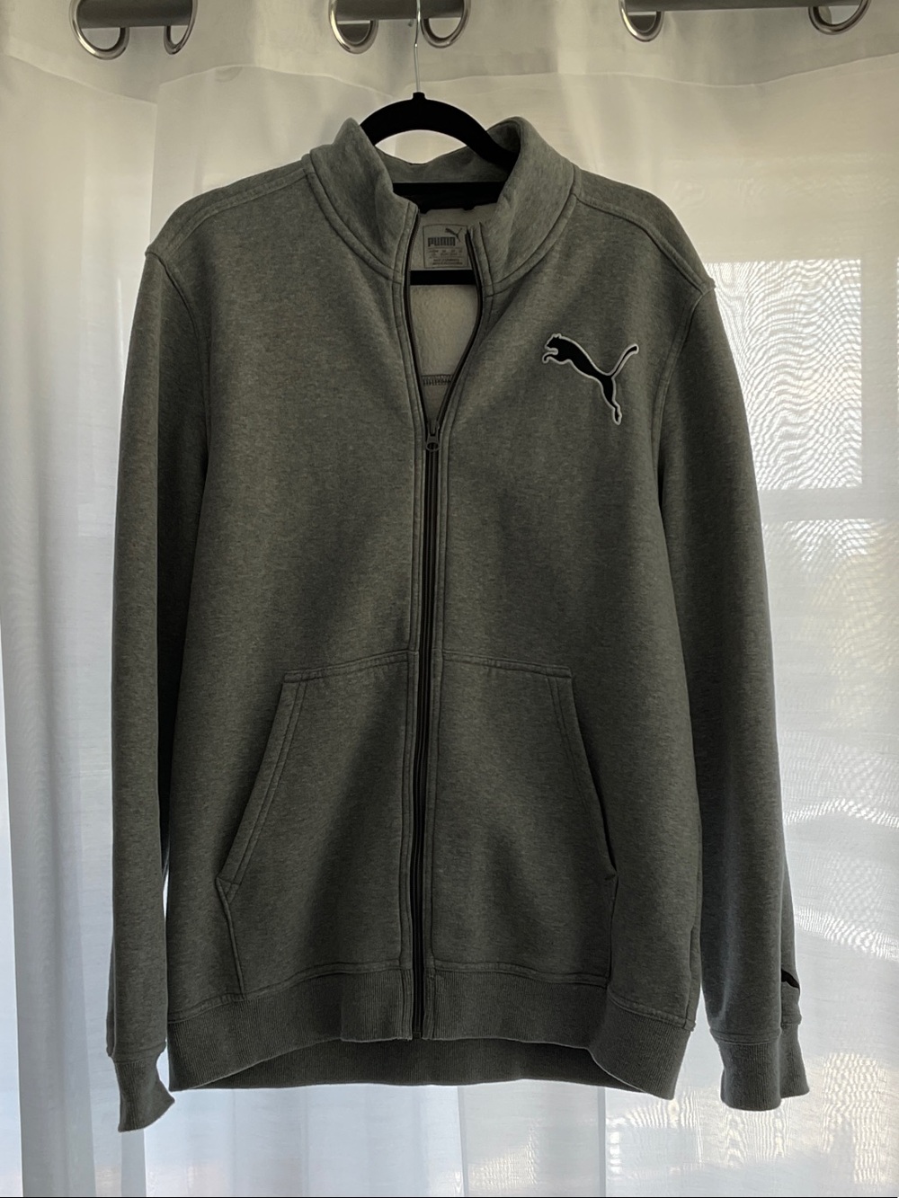 Puma Men's Full-Zip Jacket - Charcoal Gray